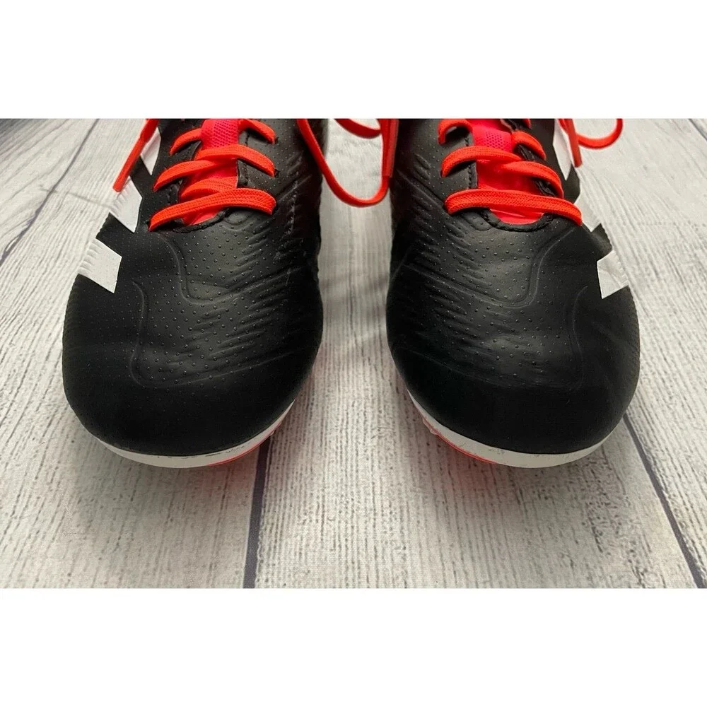 Orange Adidas Predator Boy Girl Soccer Cleats Shoes, Size Youth 4